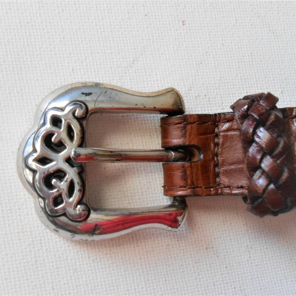 Woven Leather Concho Belt - Picture 2 of 7
